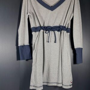 Tommy Hilfiger Navy and White Striped Kids Dress